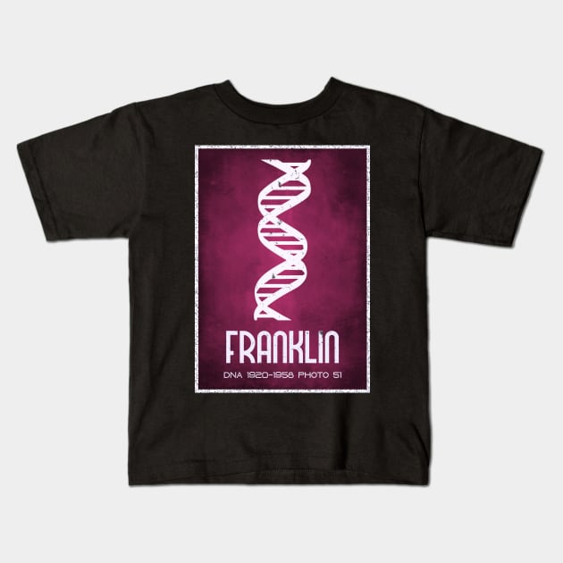 Rosalind Franklin Photo 51 DNA Crystallisation Kids T-Shirt by labstud